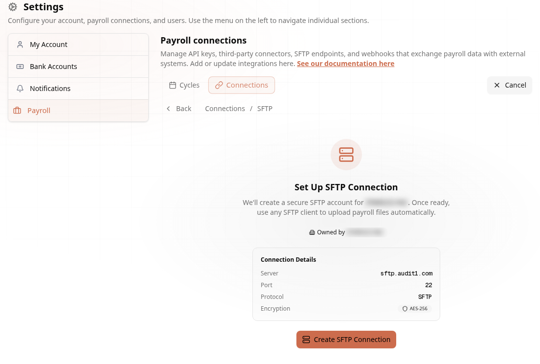 Set Up SFTP Connection