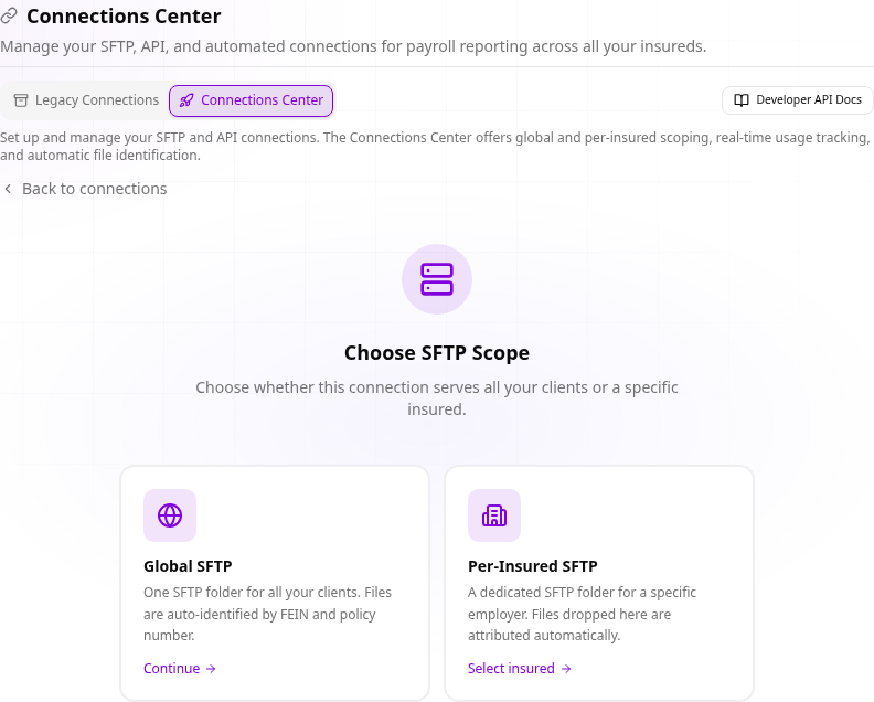 Choose API key scope