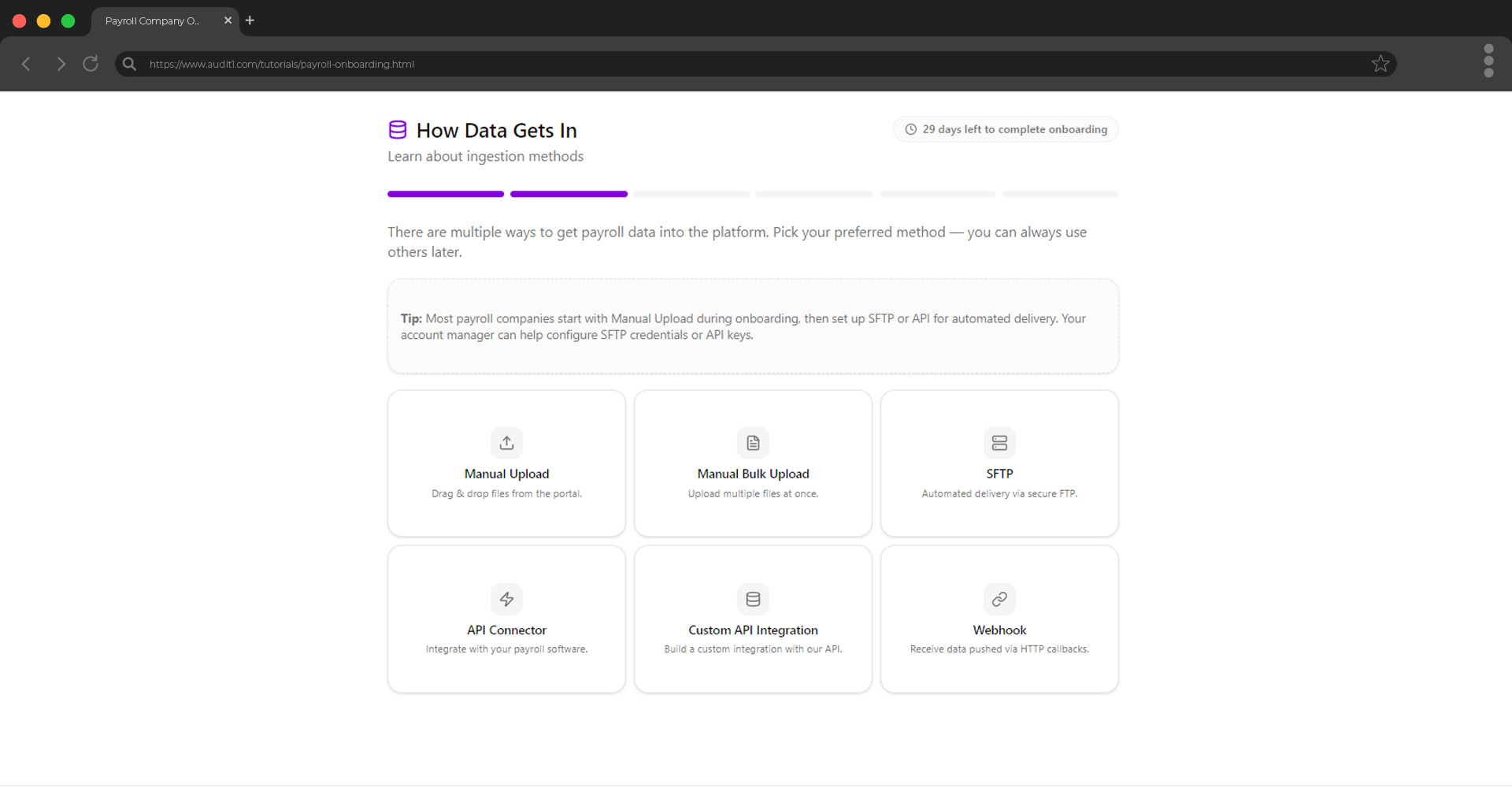 Data ingestion methods
